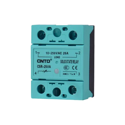 Relay de Estado Sólido SSR CSR-25VA | 25A, 100-250VAC, Control 500kΩ 1/4W